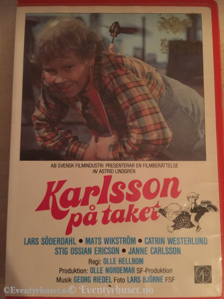 Astrid Lindgren. 1974. Karlsson På Taket. Vhs Big Box.