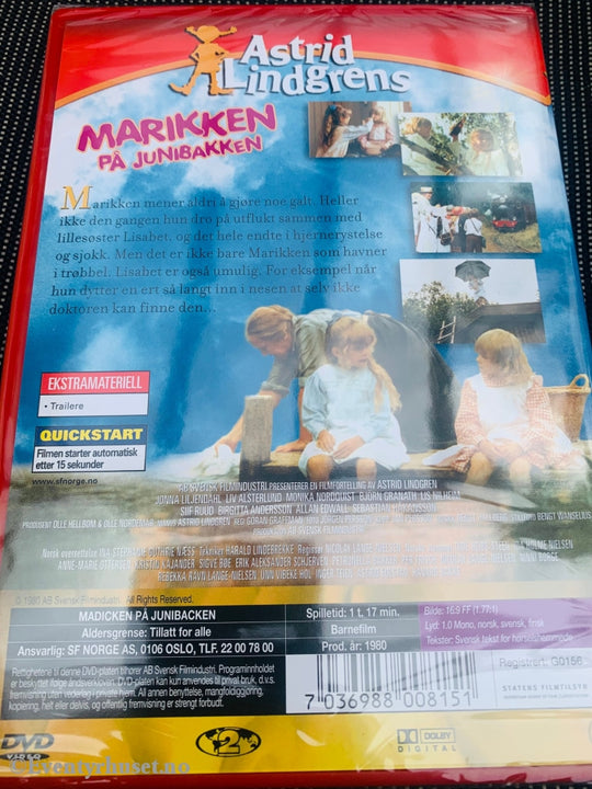 Astrid Lindgren. 1980. Marikken På Junibakken. Dvd. Ny I Plast! Dvd