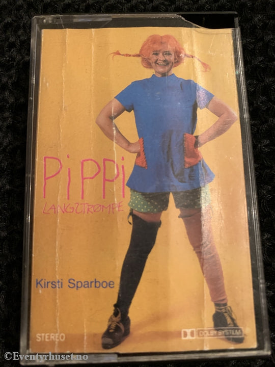 Astrid Lindgren. 1984. Pippi Langstrømpe. Med Kirsti Sparboe. Kassett. Kassettbok