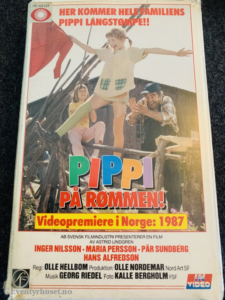 Pippi På Rømmen! 1987. Vhs Big Box.