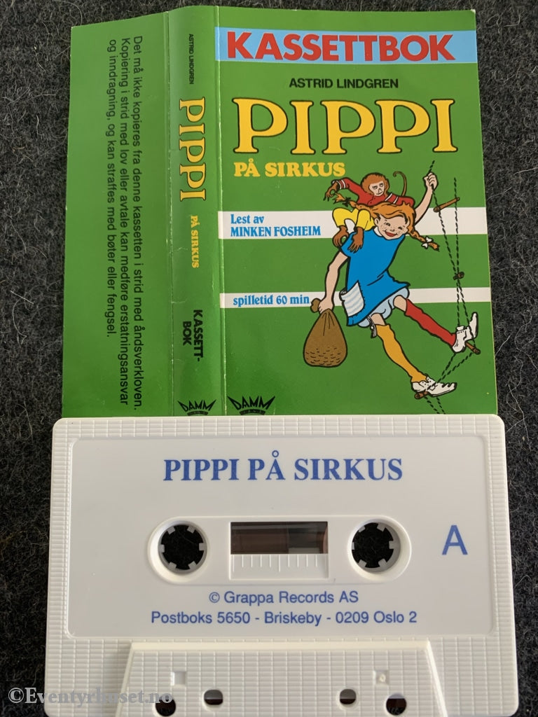 Astrid Lindgren. 1987. Pippi På Sirkus. Kassett. Kassett (Mc)