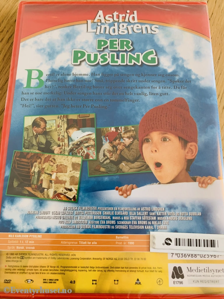 Astrid Lindgren. 1990. Per Pusling. Dvd Ny I Plast!