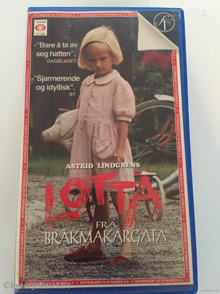 Astrid Lindgren. 1992. Lotta Fra Bråkmakargata. Vhs. Vhs