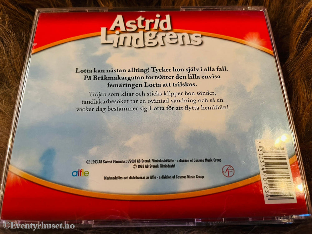 Astrid Lindgren. 1993. Lotta Flyttar Hemifrån. Cd. Lydbok