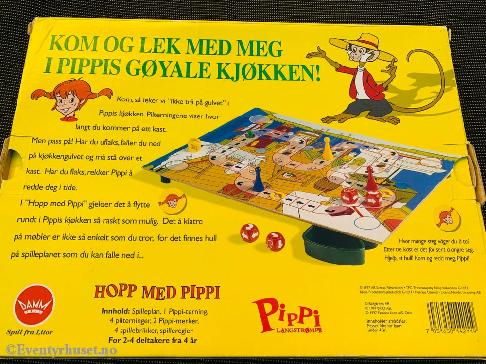 Astrid Lindgren. 1997. Hopp Med Pippi. Brettspill. Brettspill