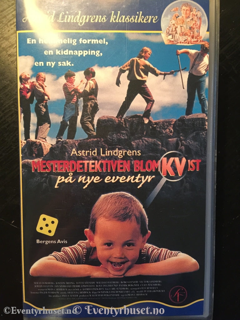 Astrid Lindgren. 1997. Mesterdetektiven Blomkvist - På Nye Eventyr. Vhs. Vhs