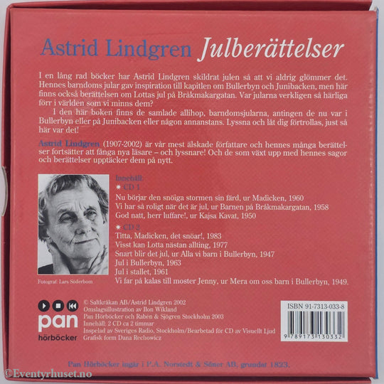 Astrid Lindgren. 2007. Julberättelser. Lydbok på CD.