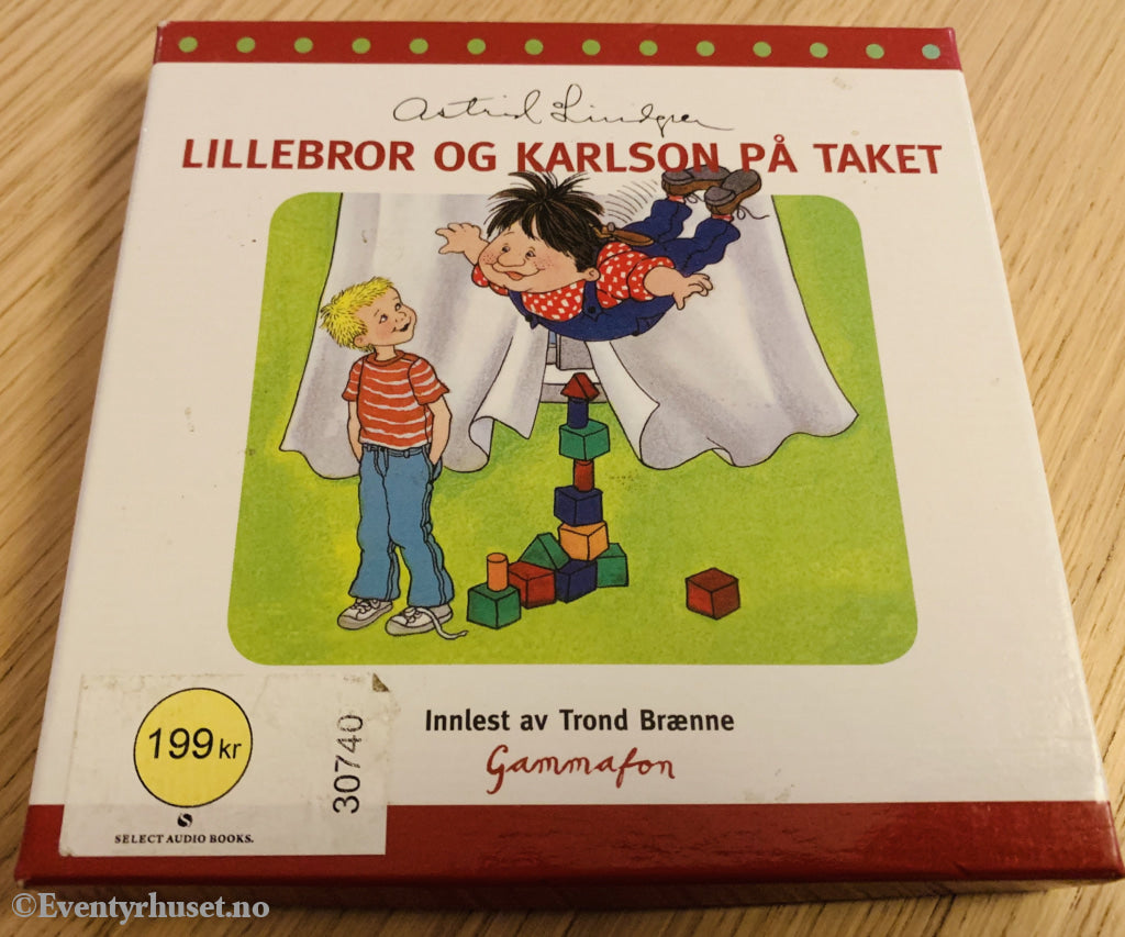 Astrid Lindgren. 2008. Lillebror Og Karlsson På Taket. Lydbok Cd.