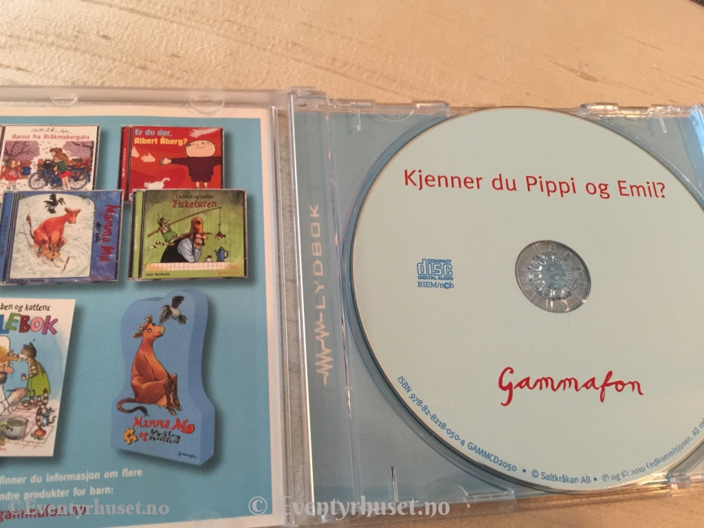 Astrid Lindgren. 2010. Kjenner Du Pippi Og Emil Cd. Lydbok