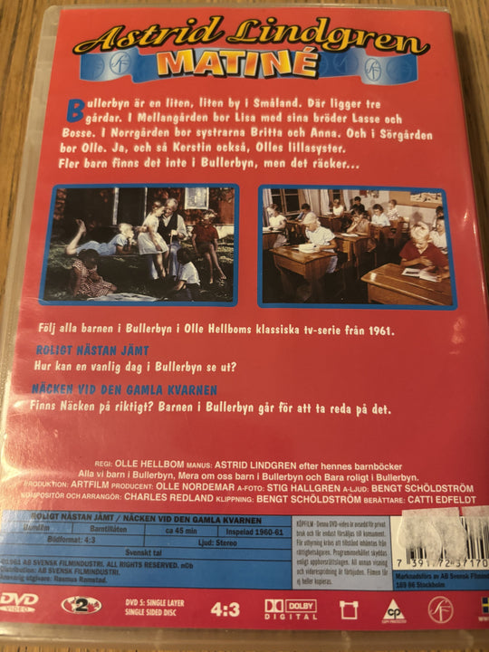 Astrid Lindgren. Bara roligt i Bullerbyn. DVD.