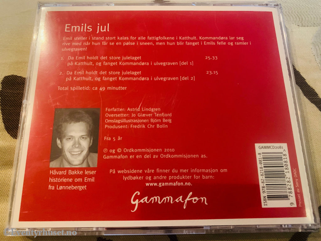 Astrid Lindgren. Emil’s Jul. Lydbok På Cd.