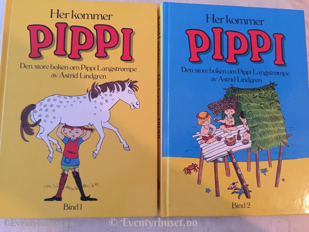 Astrid Lindgren. 1988. Her Kommer Pippi (To Bind). Fortelling