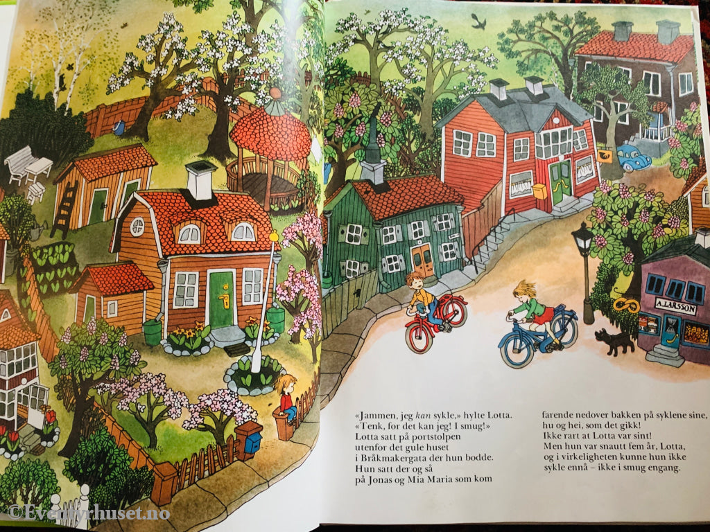 Astrid Lindgren & Ilon Wikland. 1972/92. Jo Visst Kan Lotta Sykle! Fortelling