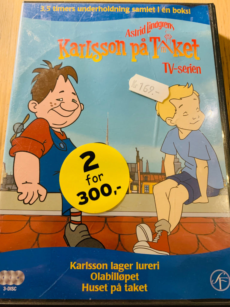 Astrid Lindgren. Karlsson På Taket. Tv-Serien. Dvd Samleboks.