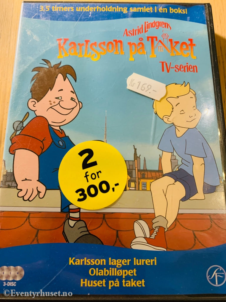 Astrid Lindgren. Karlsson På Taket. Tv-Serien. Dvd Samleboks.