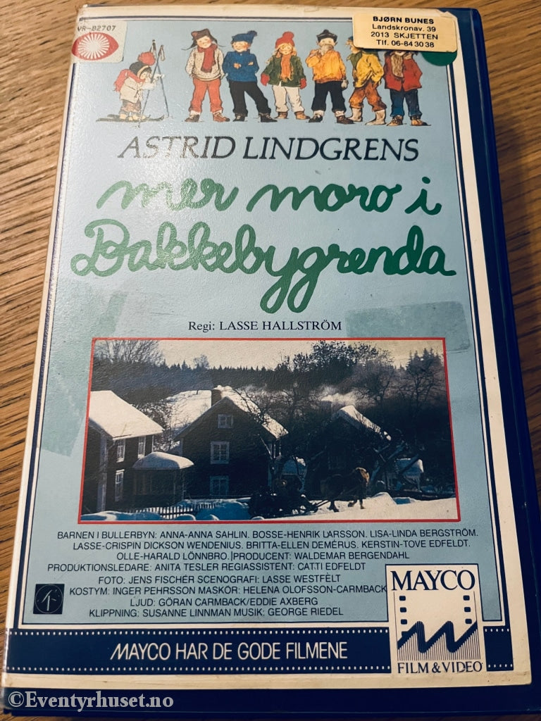 Astrid Lindgren. Mer Moro I Bakkebygrenda. 1987. Vhs Big Box. Box