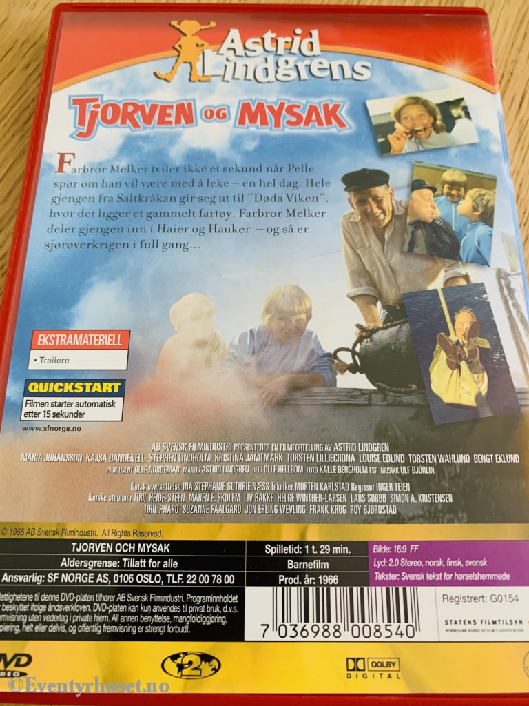 Astrid Lindgren. Tjorven Og Mysak. Dvd. Dvd