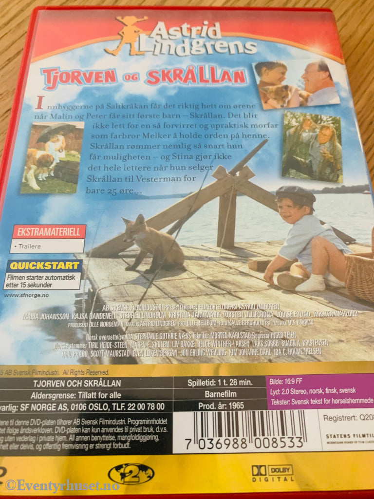 Astrid Lindgren. Tjorven Og Skrållan. Dvd. Dvd