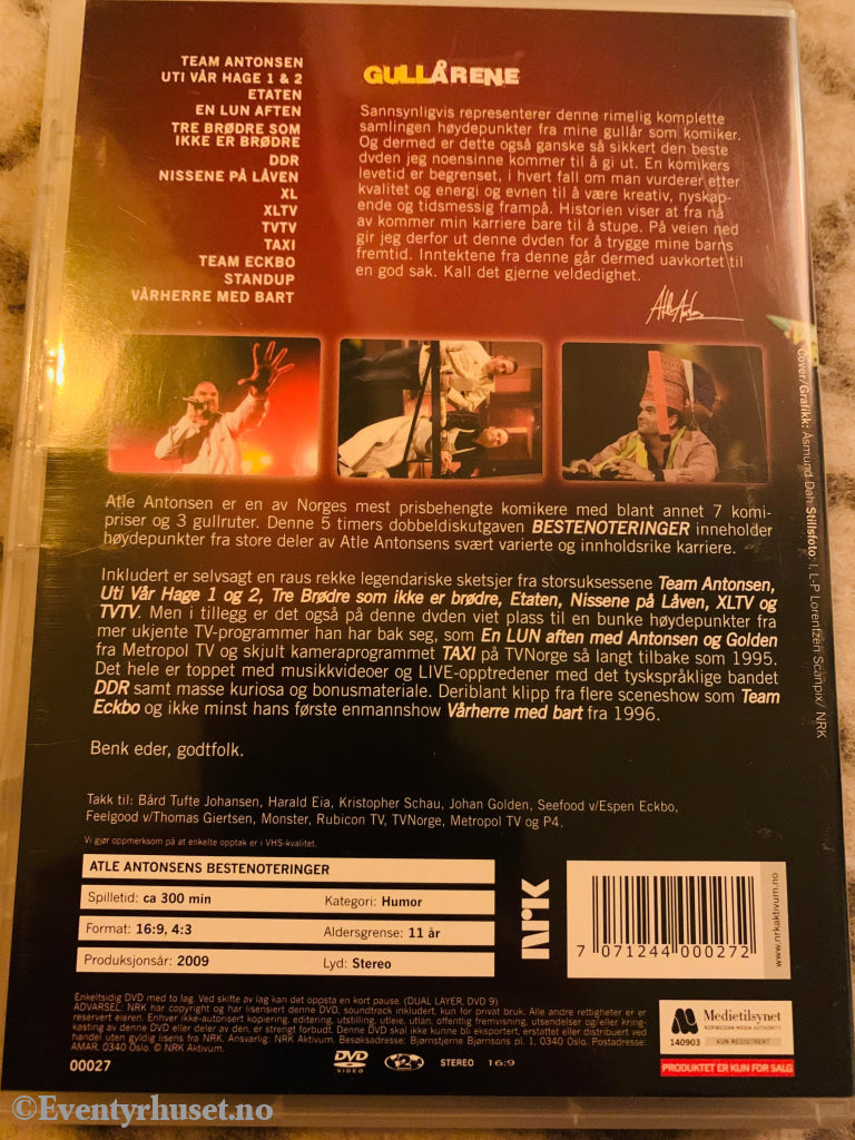 Atle Antonsens Beste Noteringer (Nrk). Dvd. Dvd