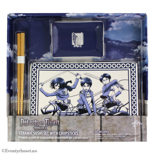Attack on Titan Ceramic Sushi Set with Chopsticks Home & Gifts