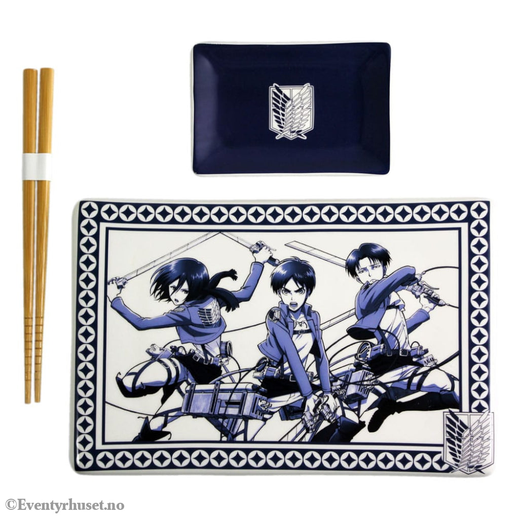 Attack on Titan Ceramic Sushi Set with Chopsticks Home & Gifts
