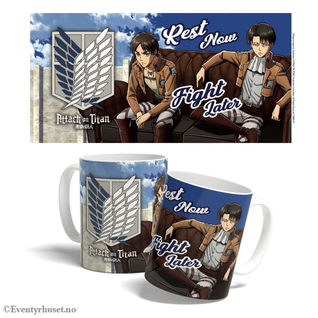 Attack on Titan Mug Rest Now Fight Later 325 ml Home & Gifts