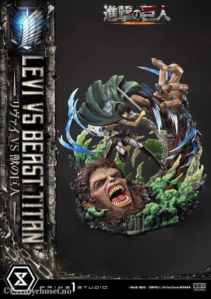 Attack on Titan Ultimate Premium Masterline Series Statue 1/4 Levi Versus Beast Titan 73 cm Manga & Anime
