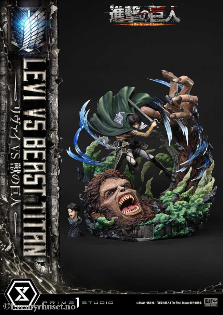 Attack on Titan Ultimate Premium Masterline Series Statue 1/4 Levi Versus Beast Titan 73 cm Manga & Anime