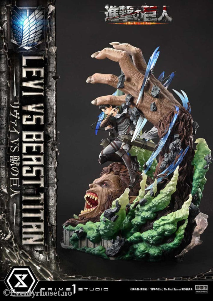 Attack on Titan Ultimate Premium Masterline Series Statue 1/4 Levi Versus Beast Titan 73 cm Manga & Anime