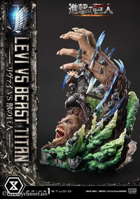 Attack on Titan Ultimate Premium Masterline Series Statue 1/4 Levi Versus Beast Titan 73 cm Manga & Anime