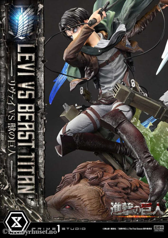 Attack on Titan Ultimate Premium Masterline Series Statue 1/4 Levi Versus Beast Titan 73 cm Manga & Anime