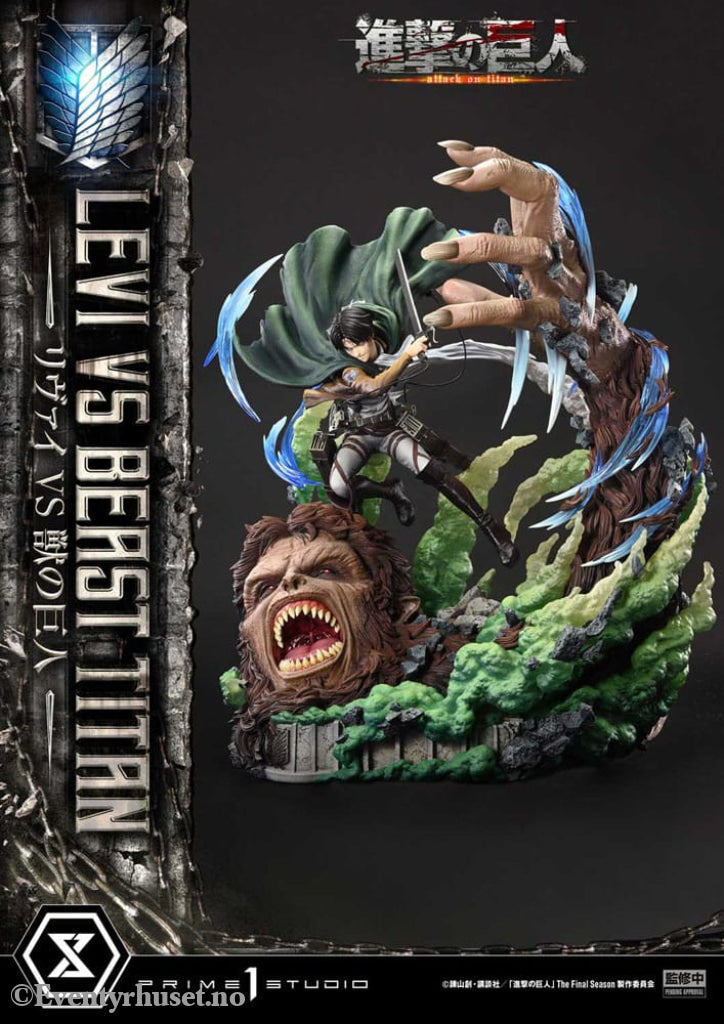 Attack on Titan Ultimate Premium Masterline Series Statue 1/4 Levi Versus Beast Titan 73 cm Manga & Anime