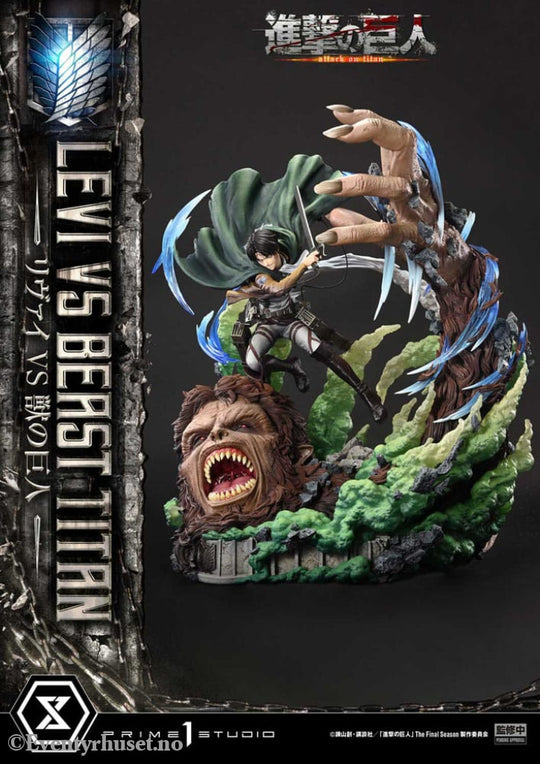 Attack on Titan Ultimate Premium Masterline Series Statue 1/4 Levi Versus Beast Titan 73 cm Manga & Anime