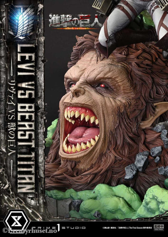 Attack on Titan Ultimate Premium Masterline Series Statue 1/4 Levi Versus Beast Titan 73 cm Manga & Anime