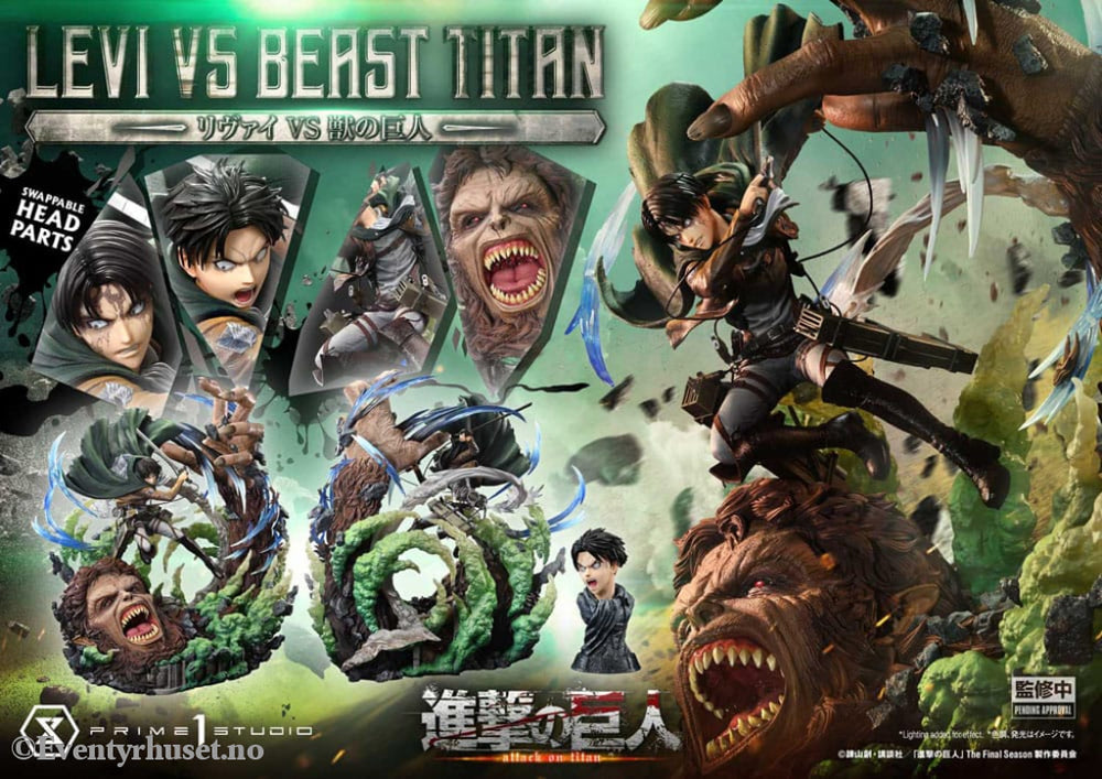 Attack on Titan Ultimate Premium Masterline Series Statue 1/4 Levi Versus Beast Titan 73 cm Manga & Anime