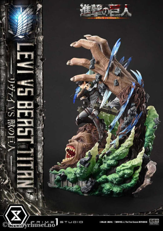 Attack on Titan Ultimate Premium Masterline Series Statue 1/4 Levi Versus Beast Titan 73 cm Manga & Anime