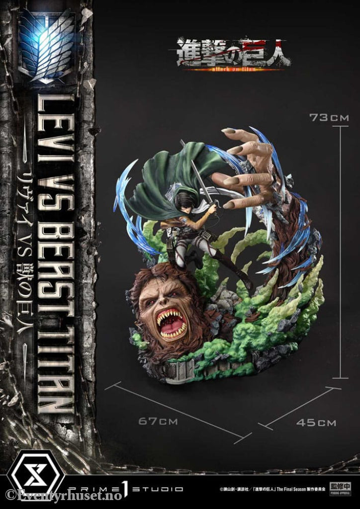 Attack on Titan Ultimate Premium Masterline Series Statue 1/4 Levi Versus Beast Titan 73 cm Manga & Anime
