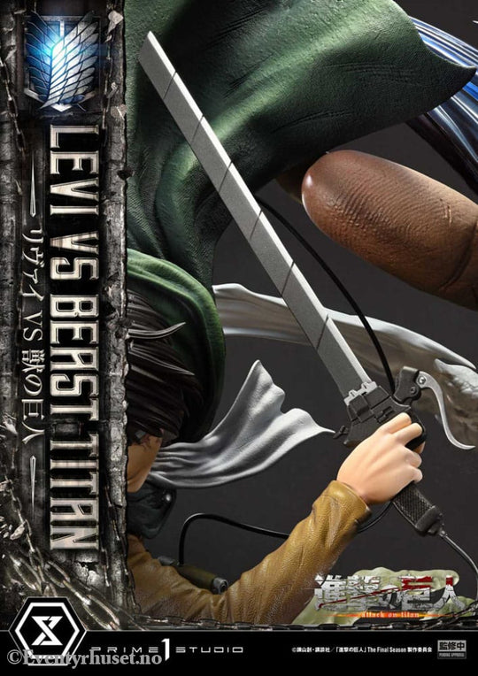 Attack on Titan Ultimate Premium Masterline Series Statue 1/4 Levi Versus Beast Titan 73 cm Manga & Anime
