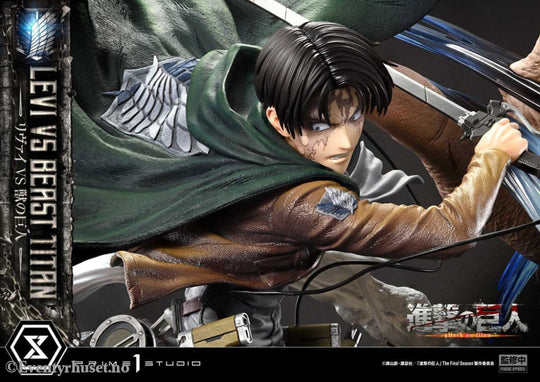Attack on Titan Ultimate Premium Masterline Series Statue 1/4 Levi Versus Beast Titan 73 cm Manga & Anime