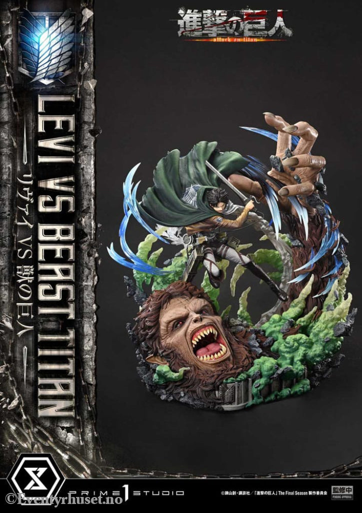 Attack on Titan Ultimate Premium Masterline Series Statue 1/4 Levi Versus Beast Titan 73 cm Manga & Anime