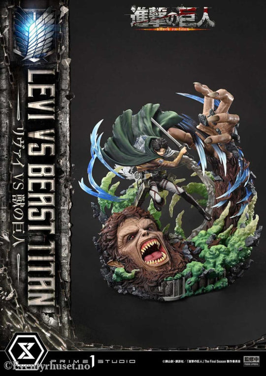 Attack on Titan Ultimate Premium Masterline Series Statue 1/4 Levi Versus Beast Titan 73 cm Manga & Anime