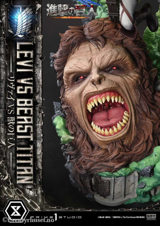 Attack on Titan Ultimate Premium Masterline Series Statue 1/4 Levi Versus Beast Titan 73 cm Manga & Anime