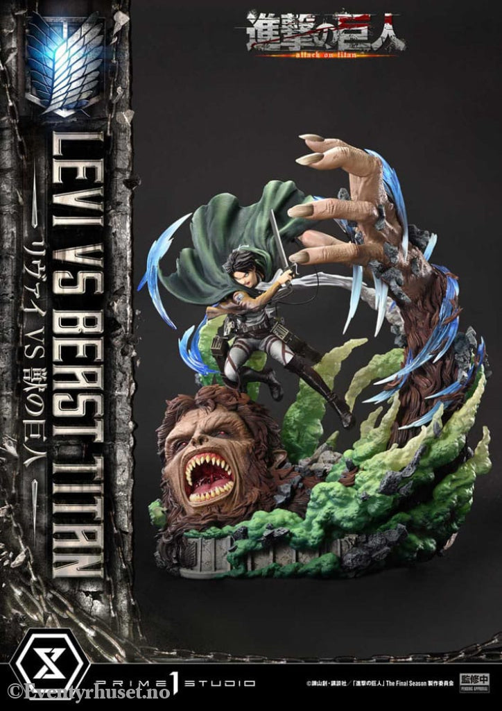 Attack on Titan Ultimate Premium Masterline Series Statue 1/4 Levi Versus Beast Titan 73 cm Manga & Anime