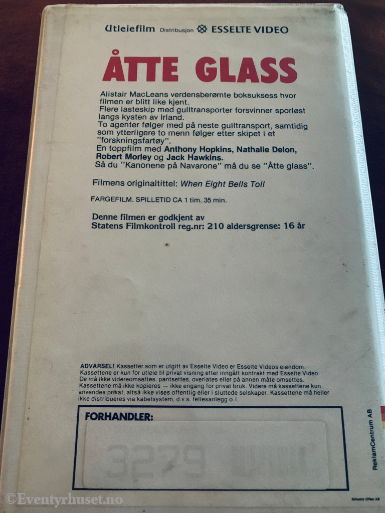 Åtte glass. 1974. VHS Big Box.