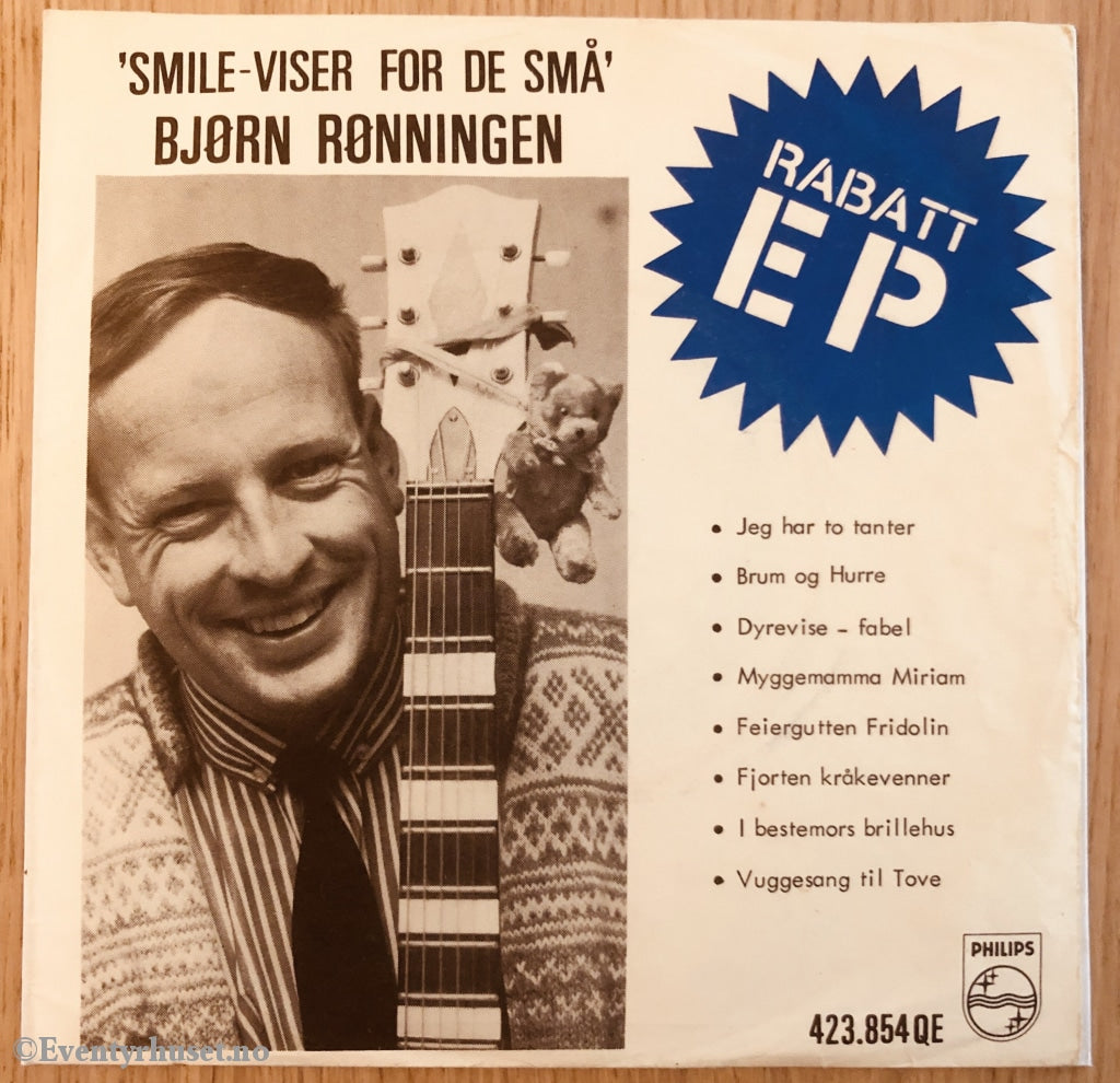 «Smile-Viser For De Små» Av Bjørn Rønningen. 1964. Ep-Singel. Ep