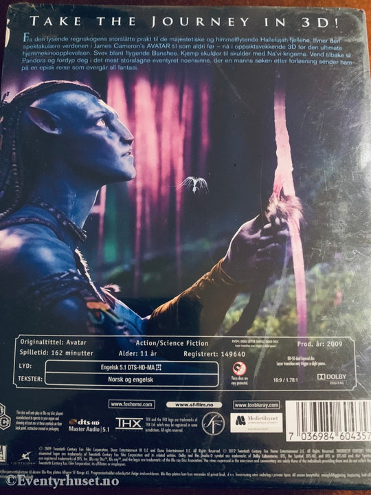 Avatar. Limited 3D Edition. Blu-Ray Slipcase. Ny I Plast! Blu-Ray Disc