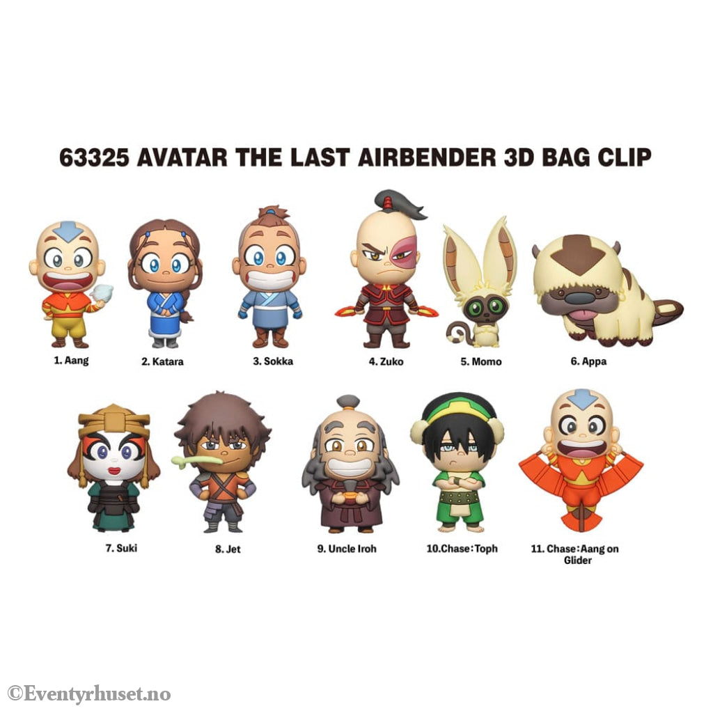 Avatar: The Last Airbender 3D PVC Bag Clips Series 1 Display (24) Fashion & Accessories