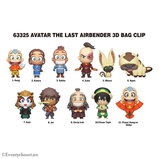 Avatar: The Last Airbender 3D PVC Bag Clips Series 1 Display (24) Fashion & Accessories