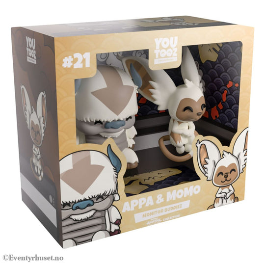 Avatar: The Last Airbender Vinyl Figures Appa and Momo Monitor Buddiez 5 cm Collectibles