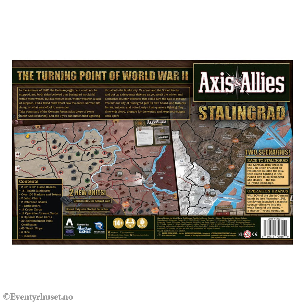 Axis & Allies board game Stalingrad *English Version* Games